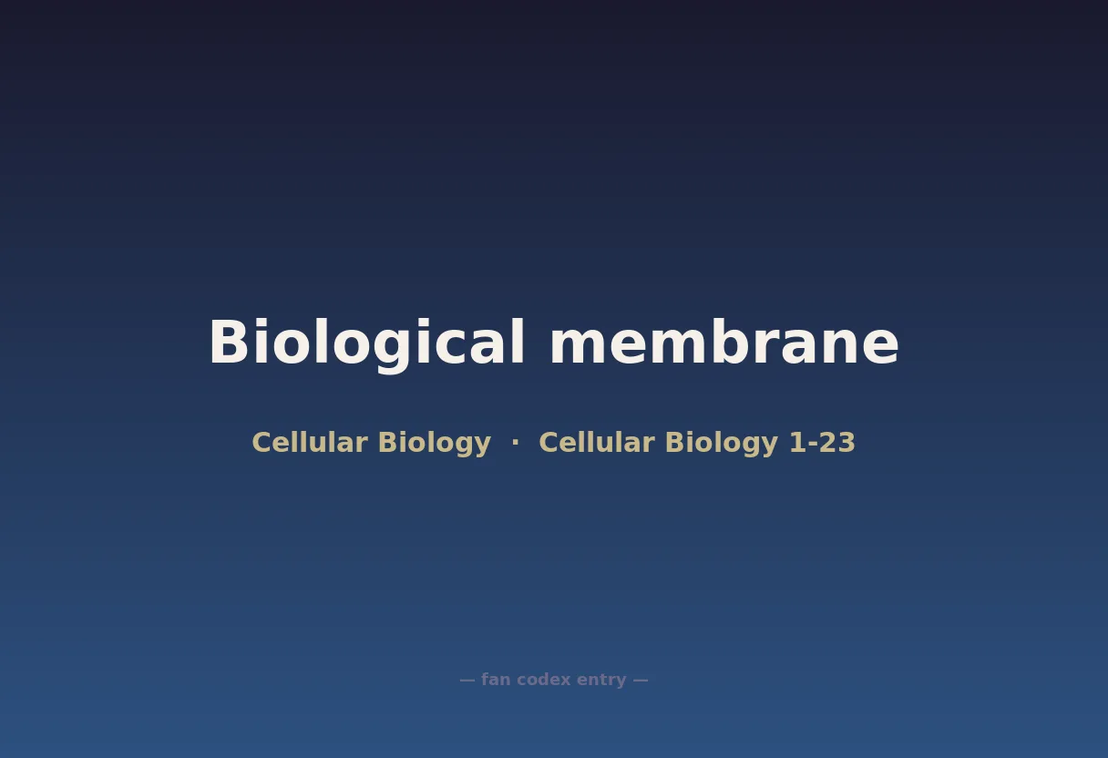 Biological membrane