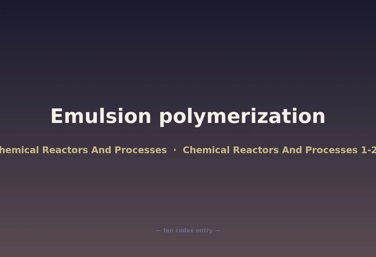 Emulsion polymerization