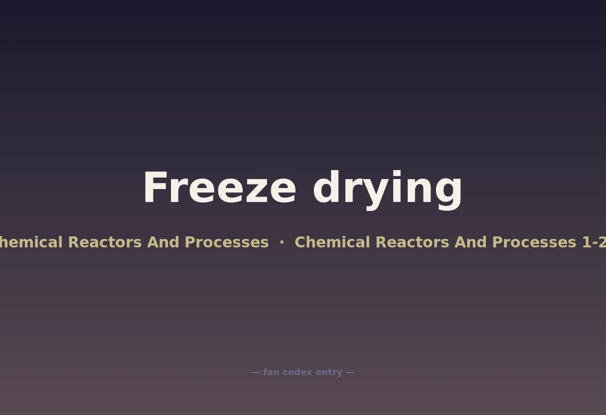 Freeze drying