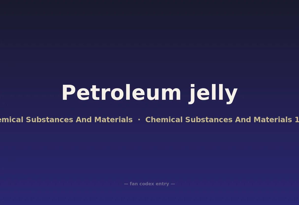 Petroleum jelly