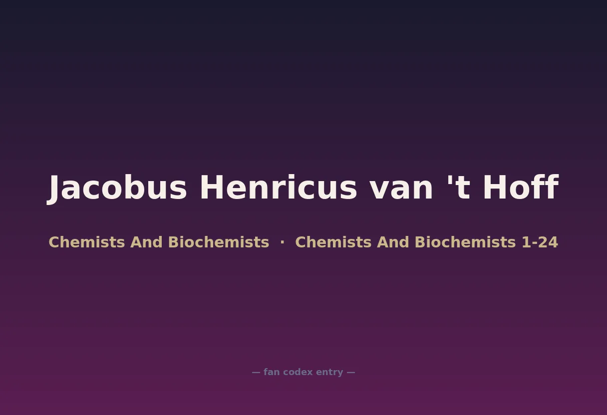 Jacobus Henricus van 't Hoff