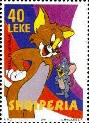 Stamp of Albania - 2005 - Colnect 374064 - Tom and Jerry