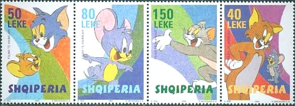 Stamp of Albania - 2005 - Colnect 374068 - Tom and Jerry