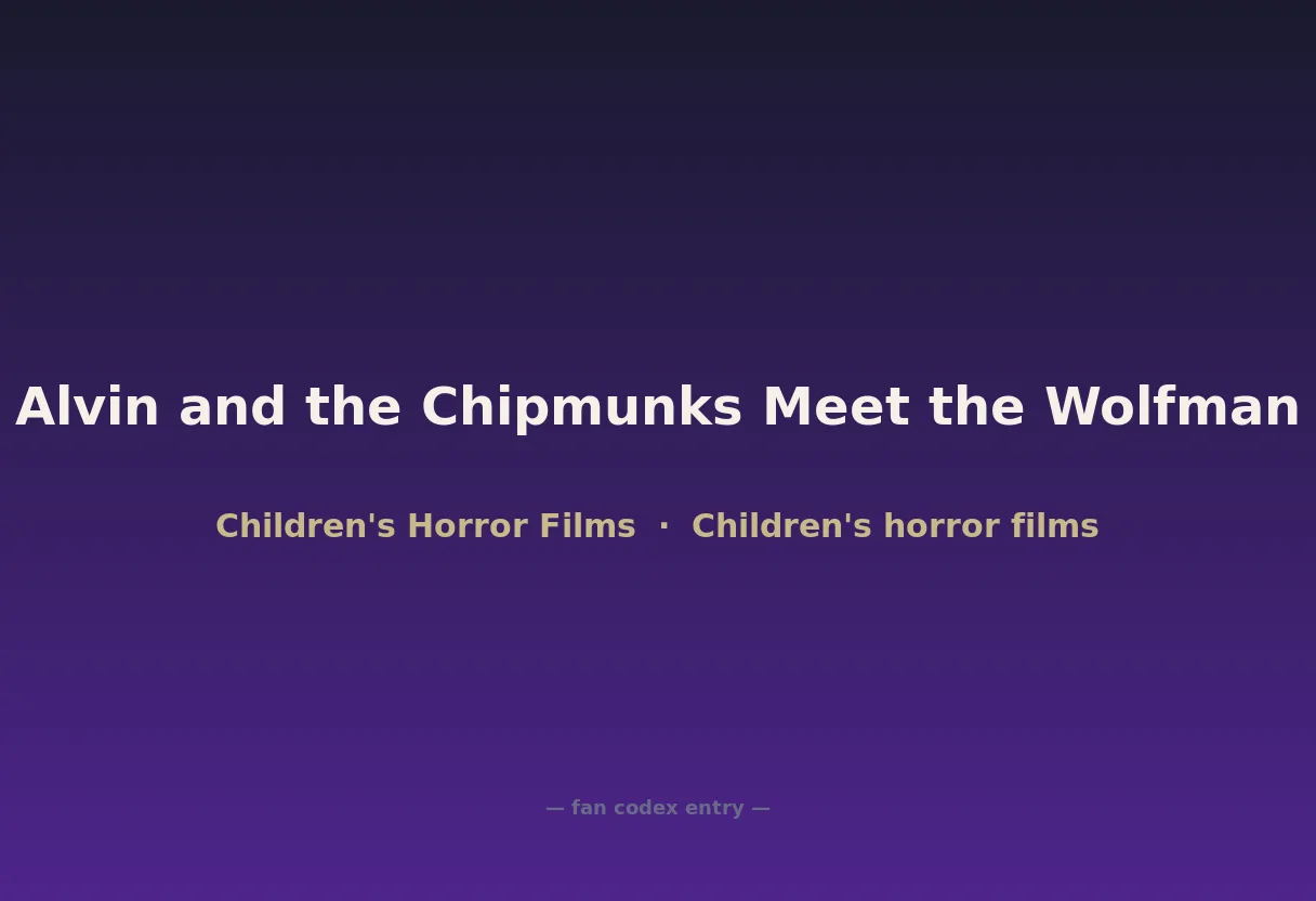 Alvin and the Chipmunks Meet the Wolfman