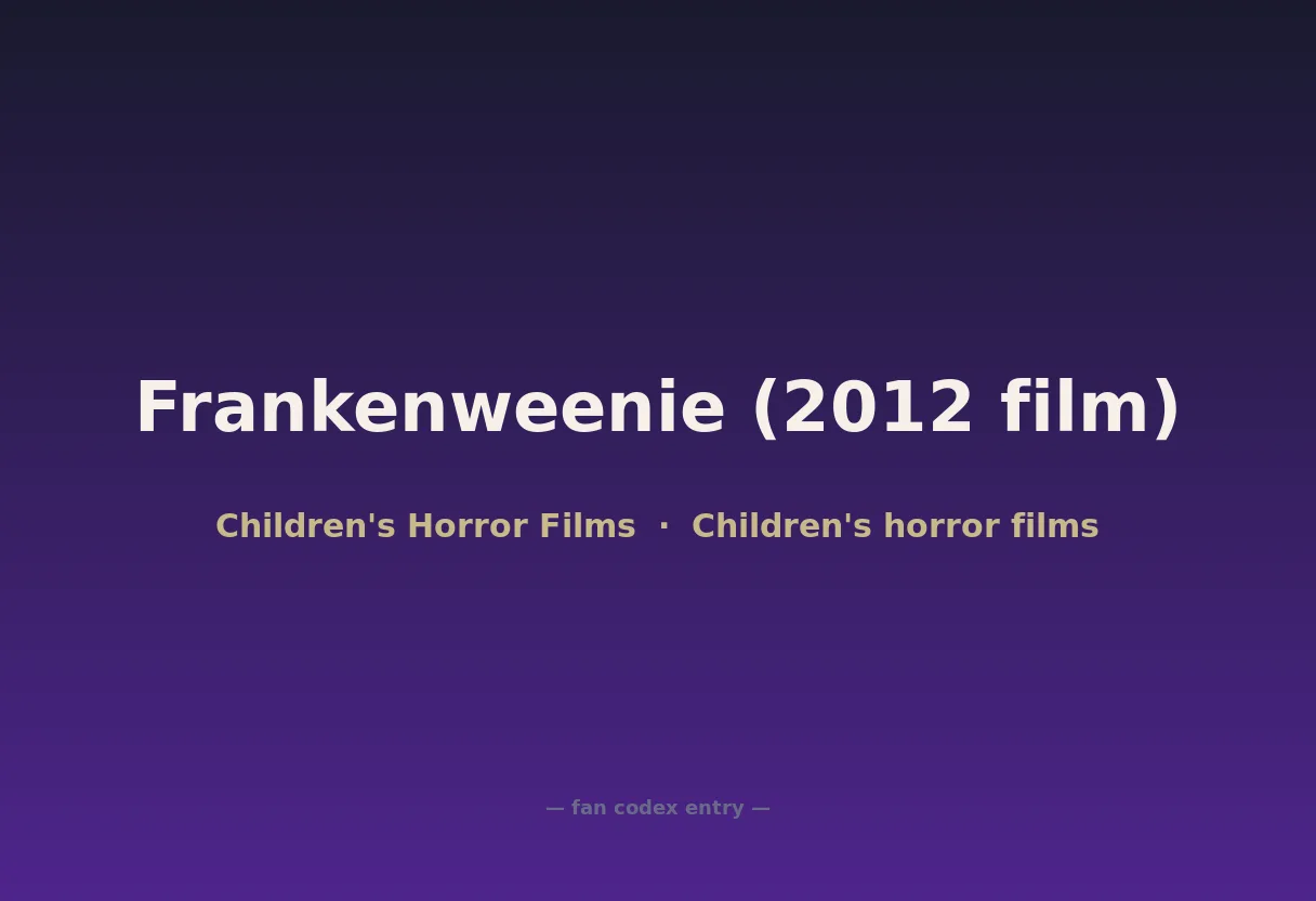 Frankenweenie (2012 film)
