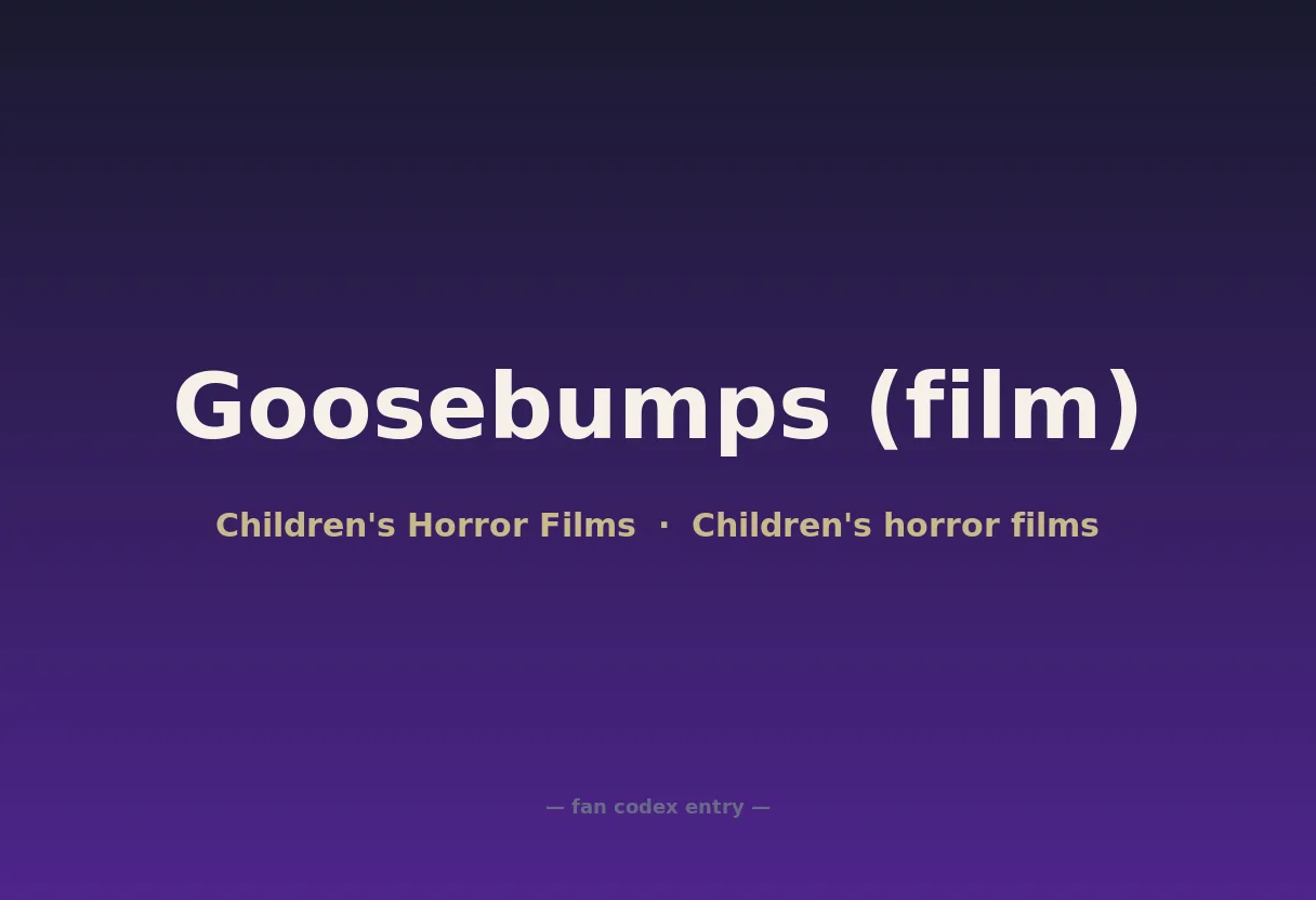 Goosebumps (film)