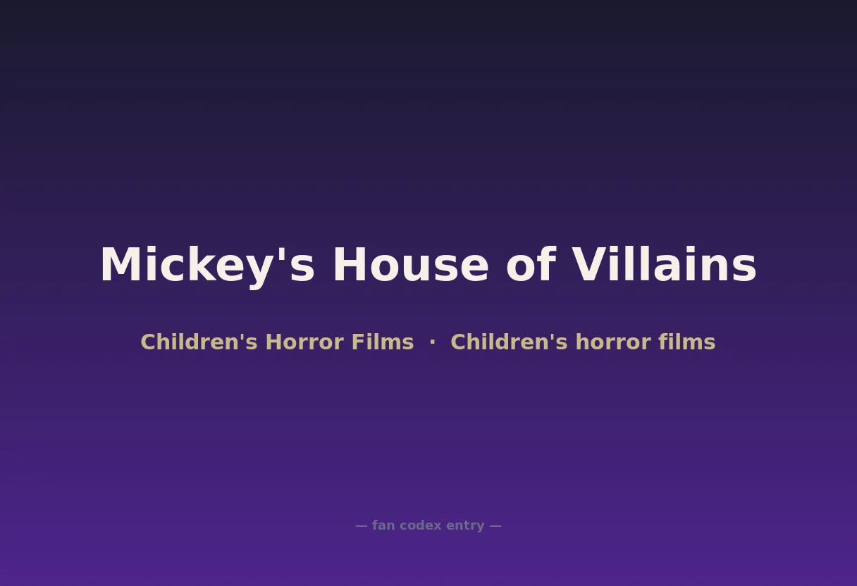 Mickey's House of Villains