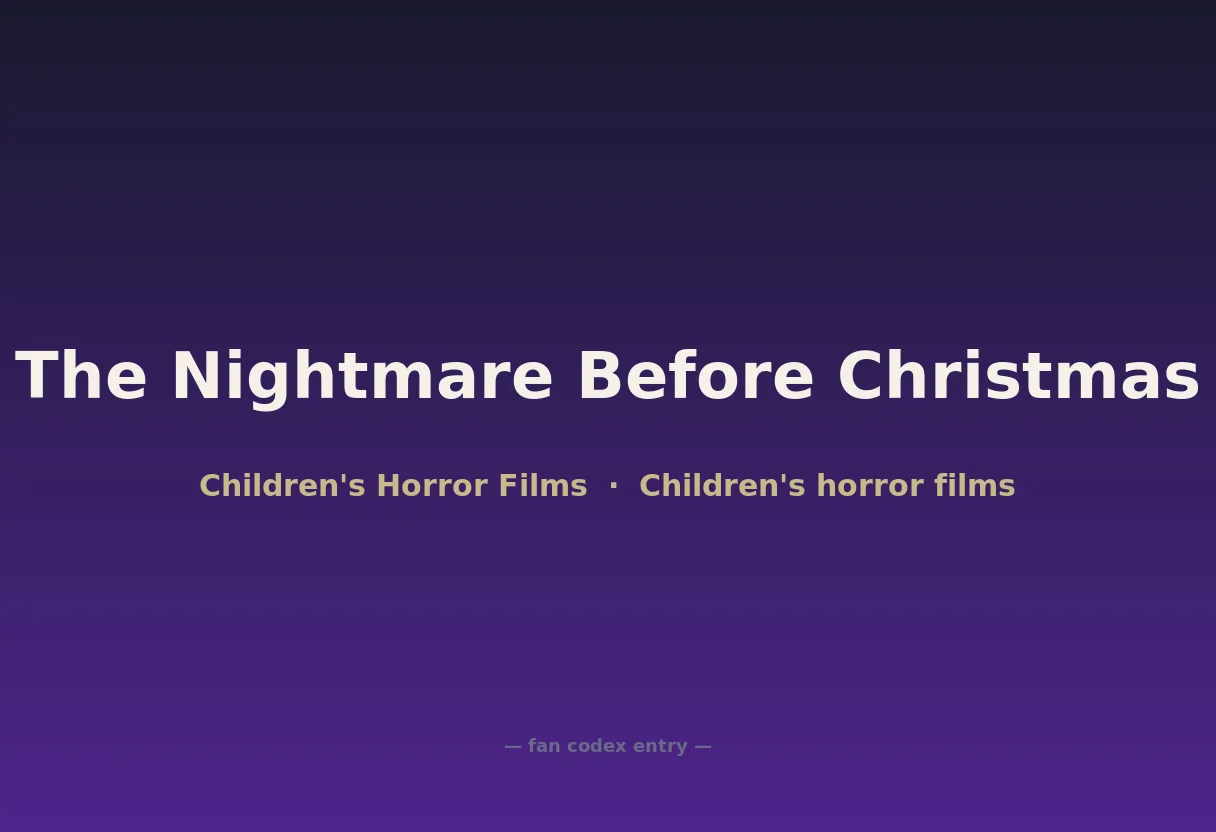 The Nightmare Before Christmas