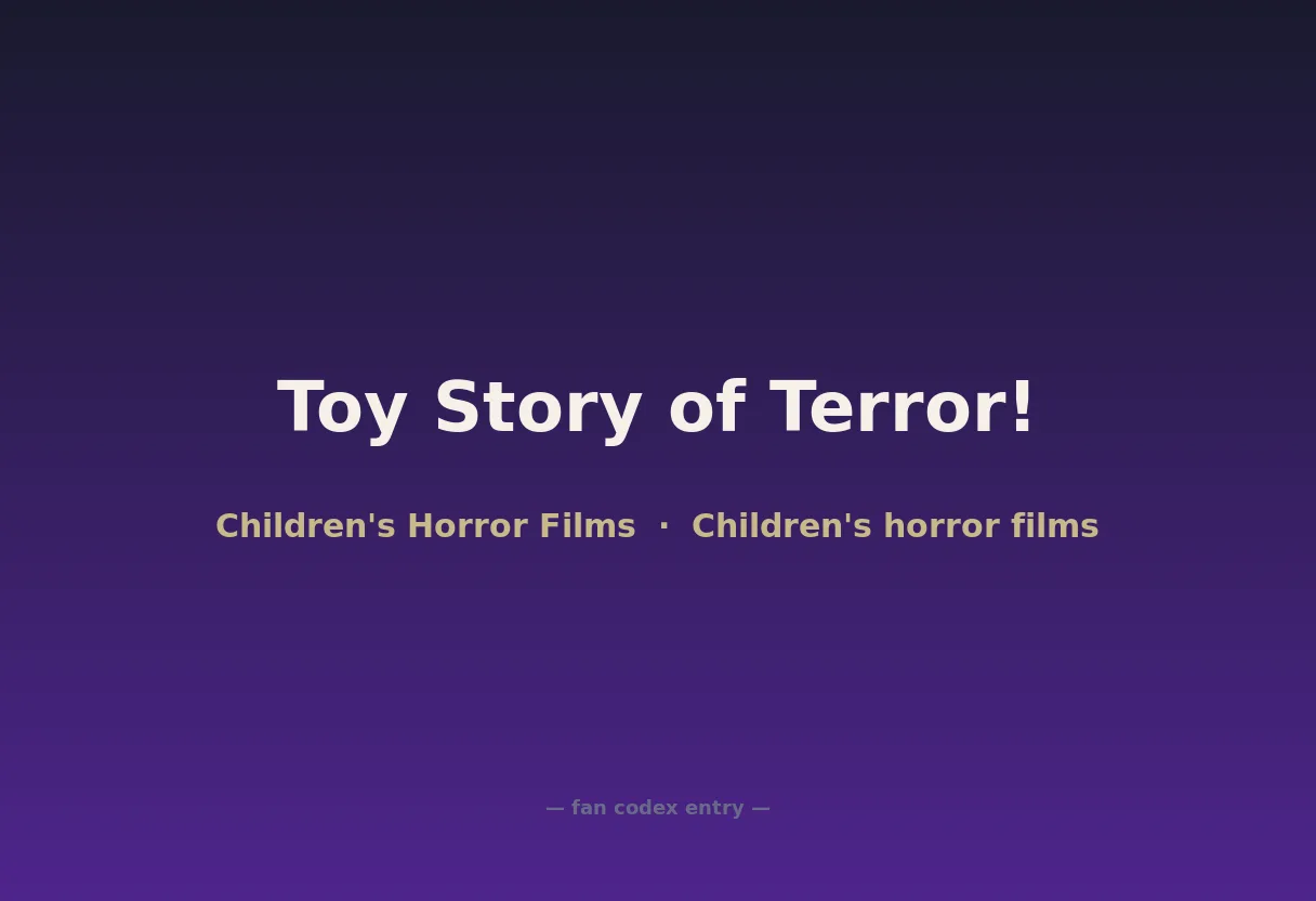 Toy Story of Terror!