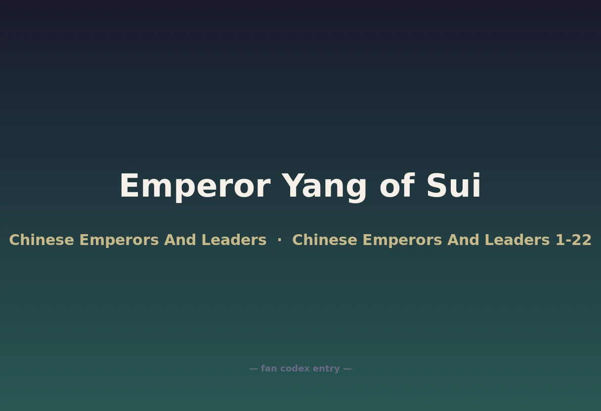 Emperor Yang of Sui