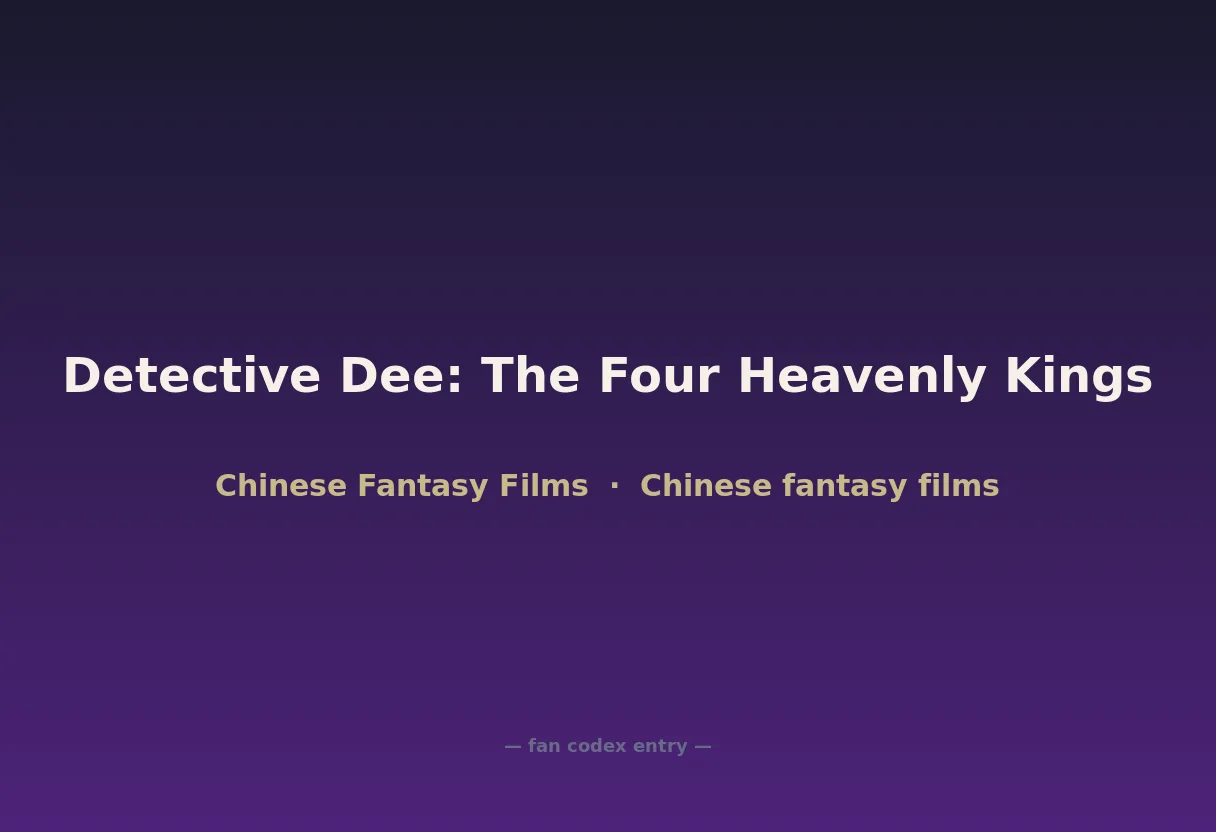 Detective Dee: The Four Heavenly Kings