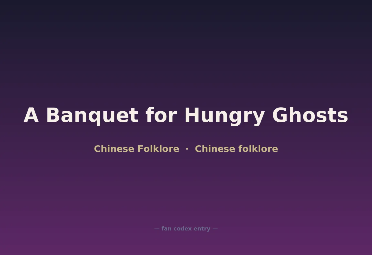 A Banquet for Hungry Ghosts