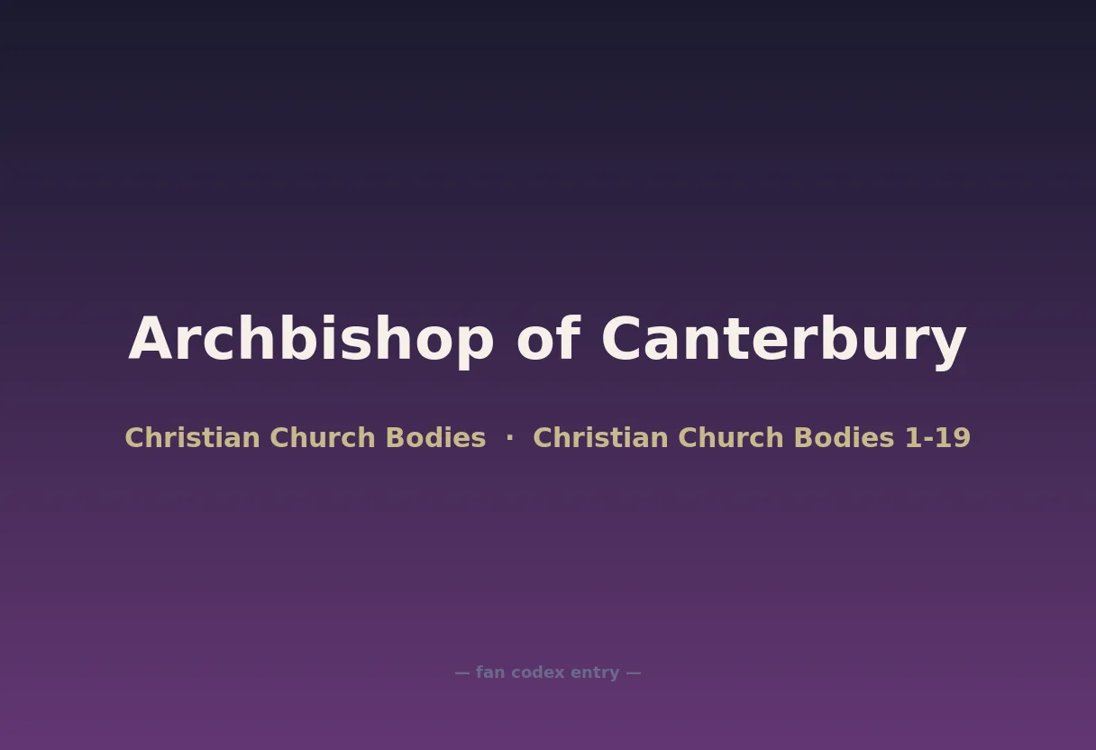 Archbishop of Canterbury