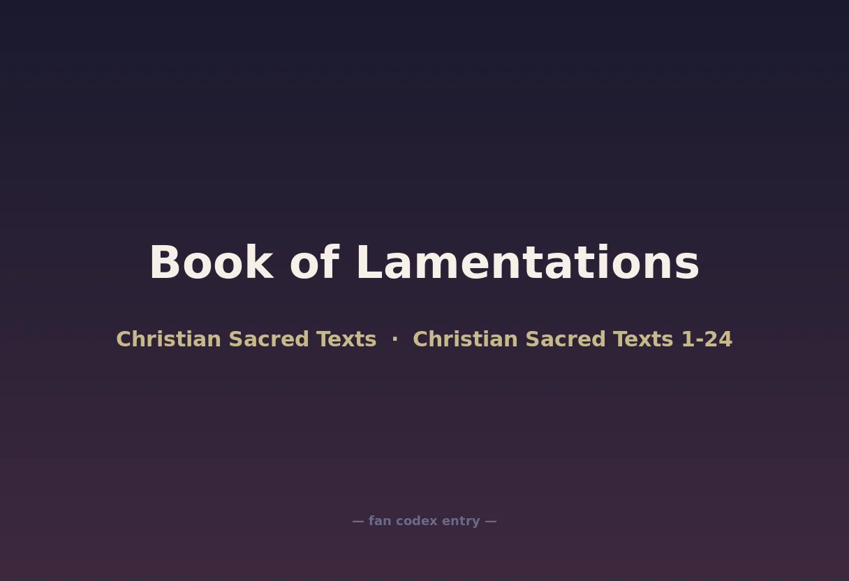 Book of Lamentations