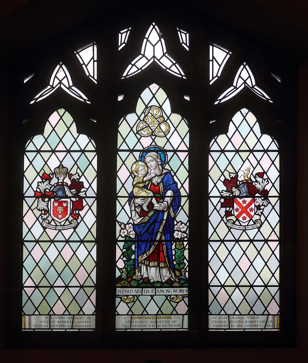 Madonna & Child window, St Hilary, Wallasey