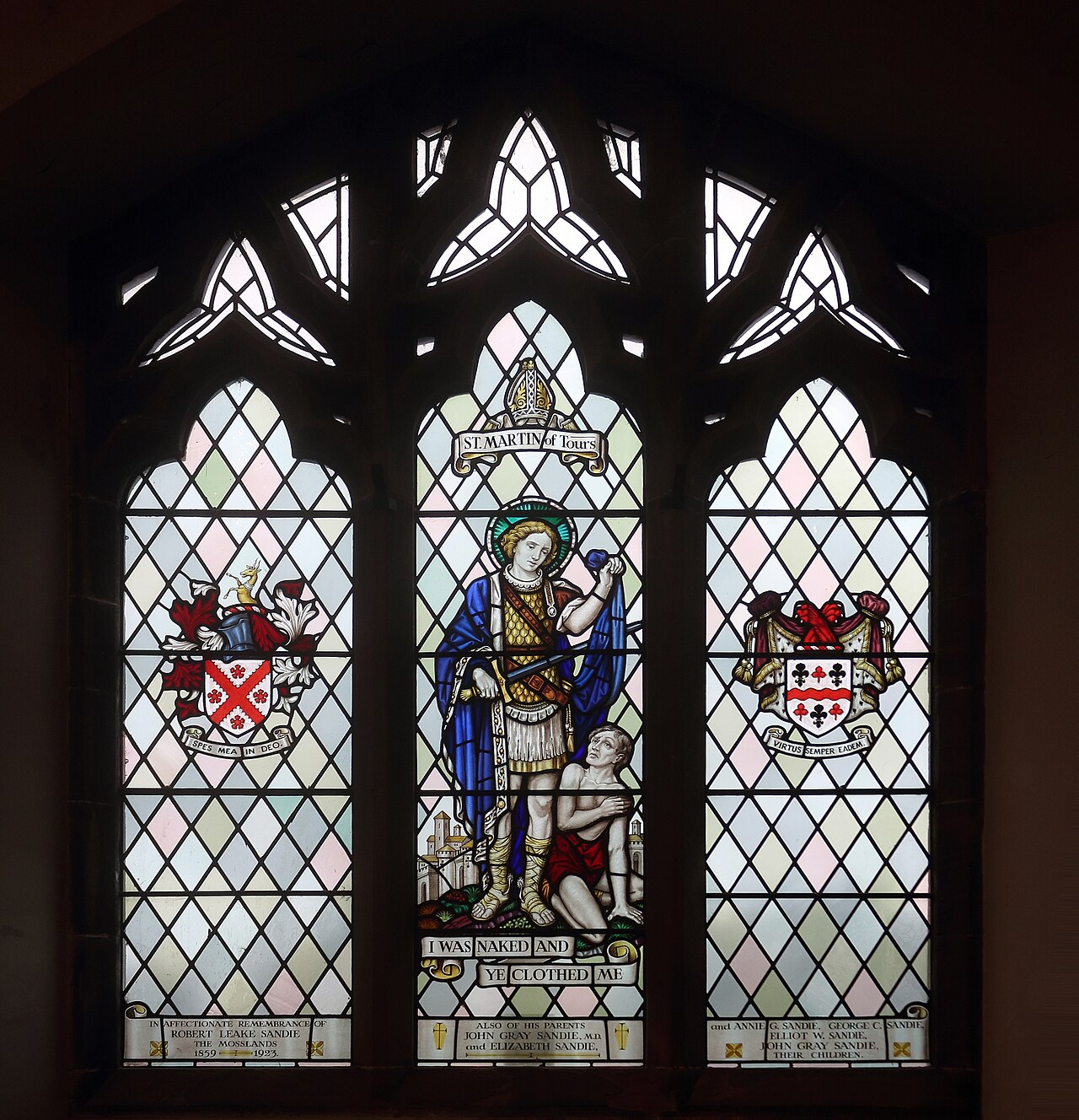 Martin of Tours window, St Hilary, Wallasey
