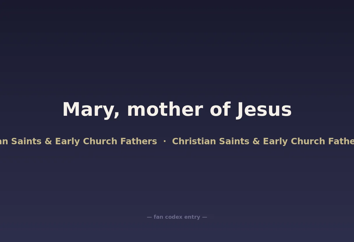 Mary, mother of Jesus