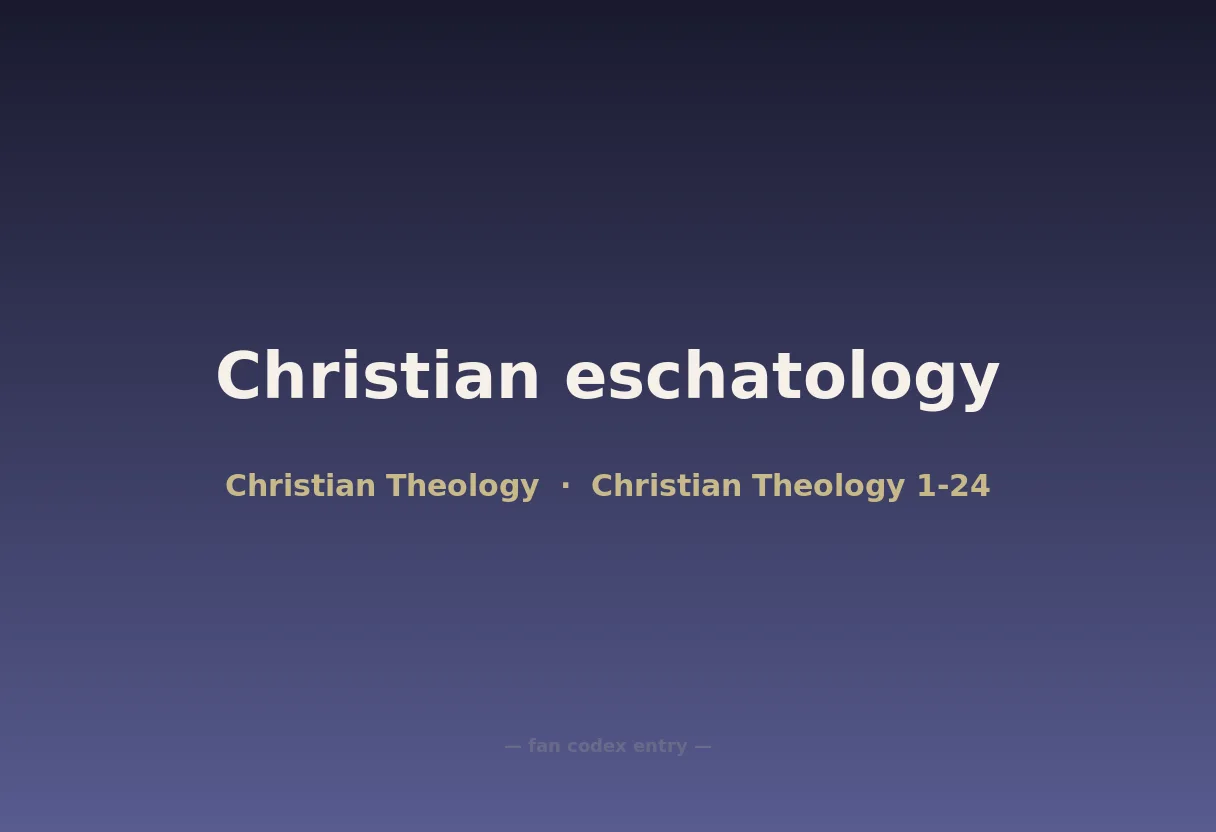 Christian eschatology