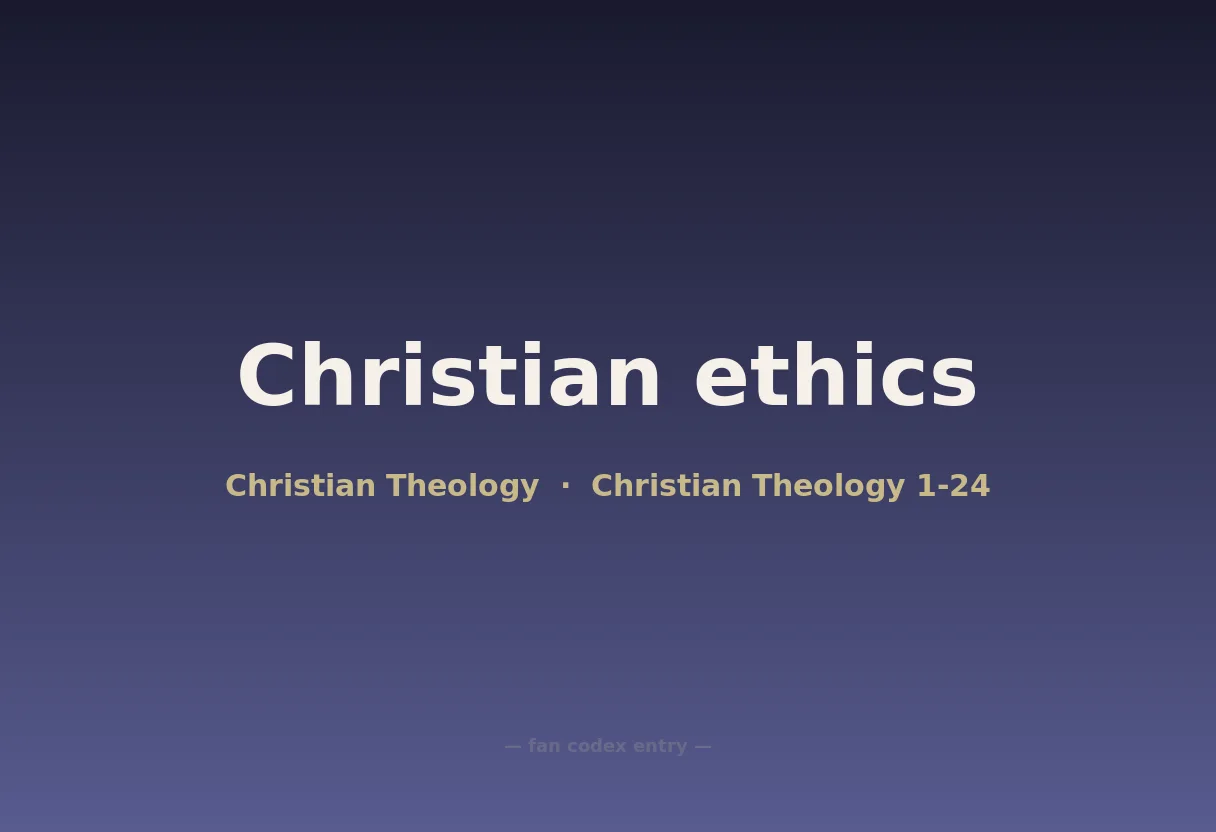 Christian ethics