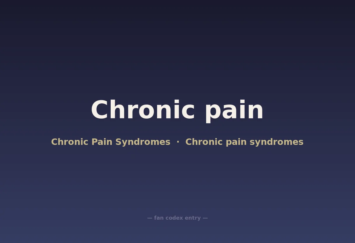 Chronic pain
