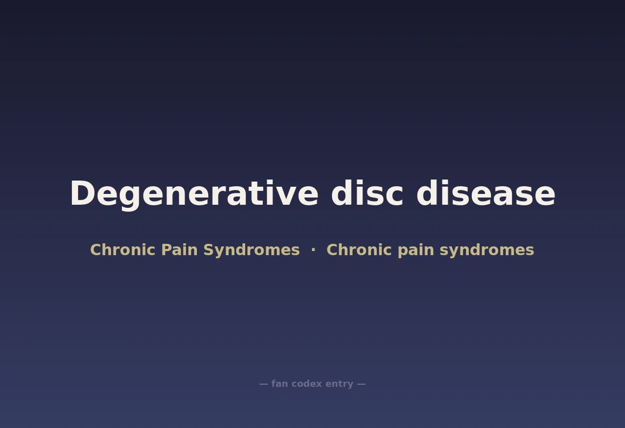 Degenerative disc disease