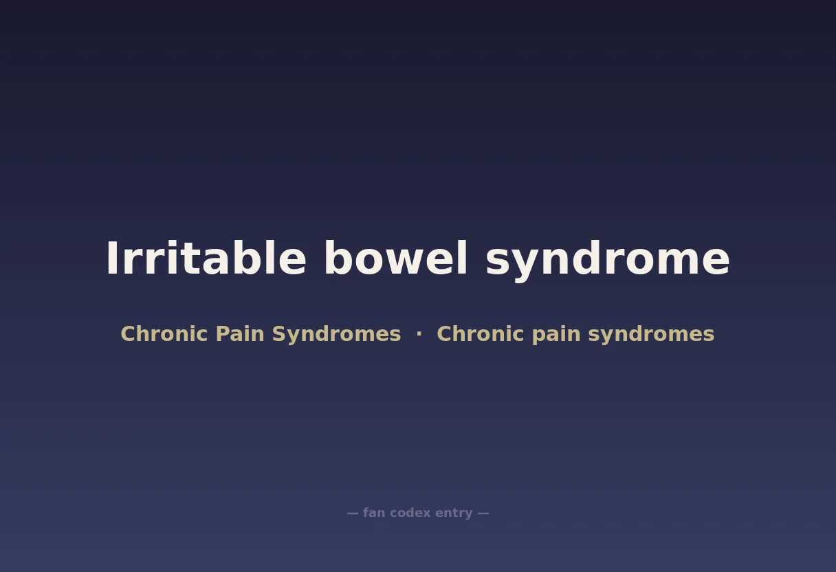 Irritable bowel syndrome