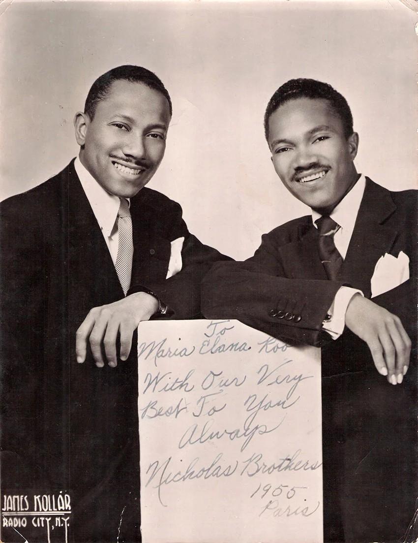 Nicholas Brothers publicity photo (autographed 1955)