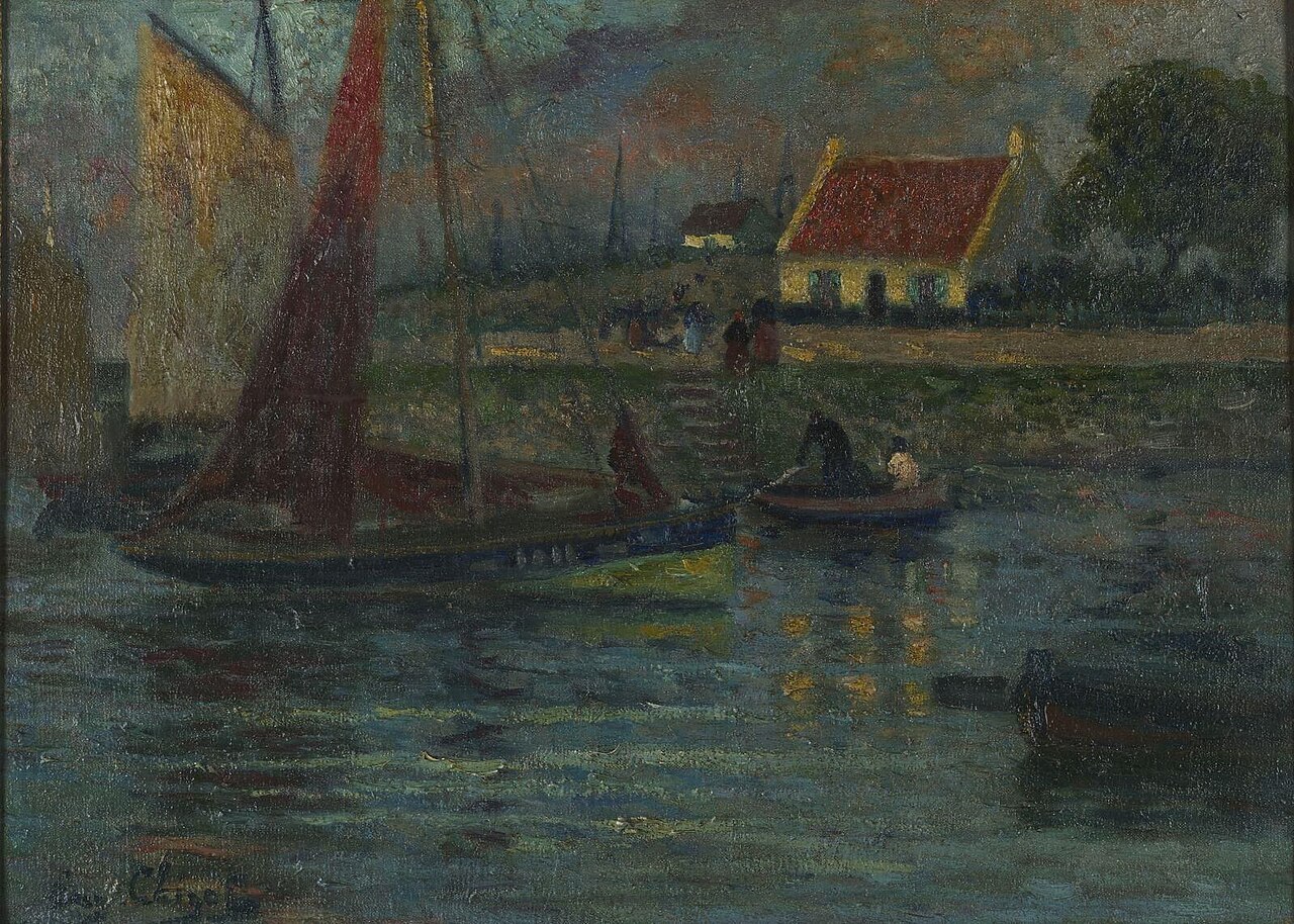 Bateau près de Petit-Fort-Philippe, Eugène Chigot