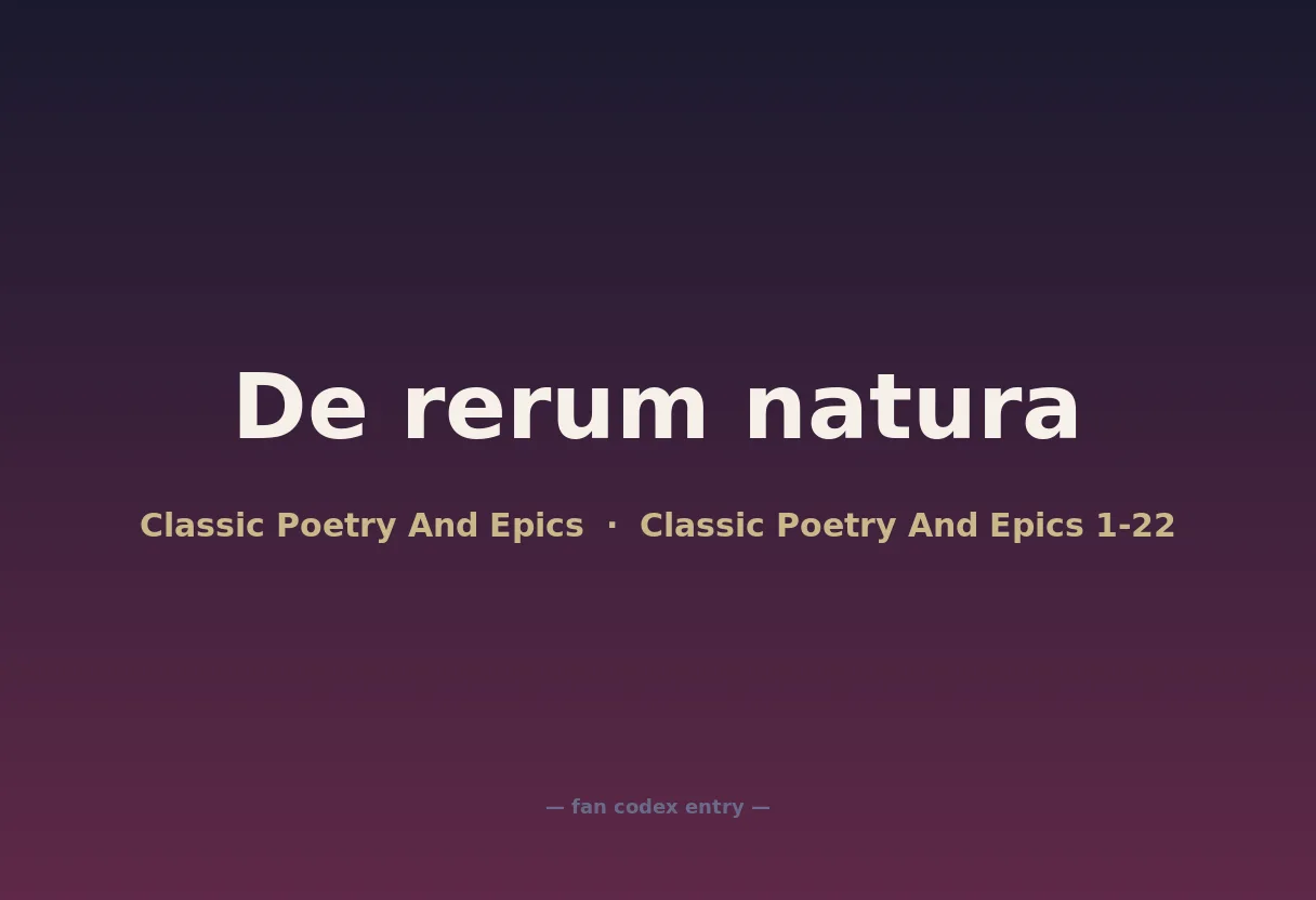 De rerum natura