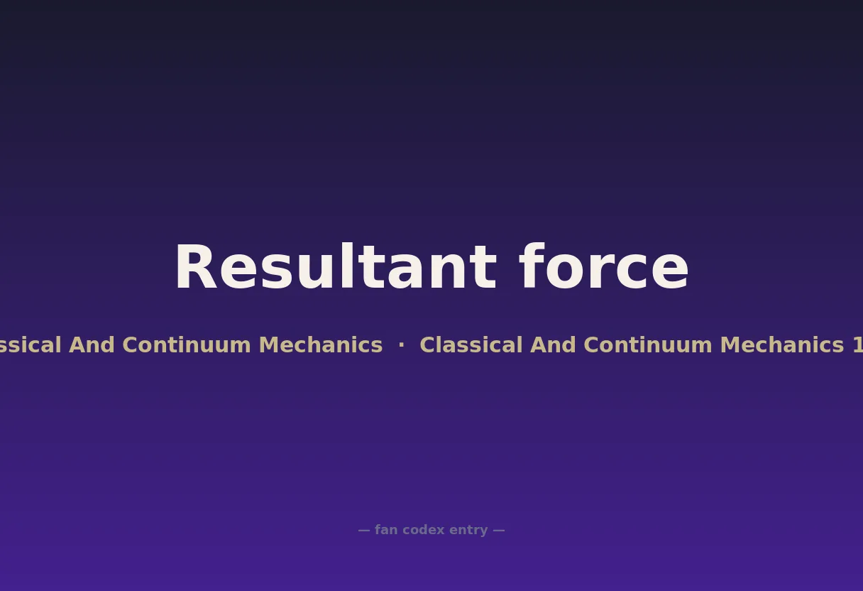 Resultant force