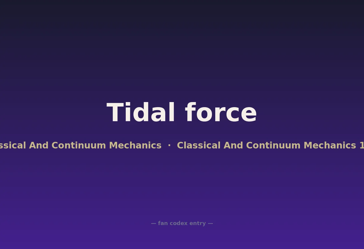 Tidal force