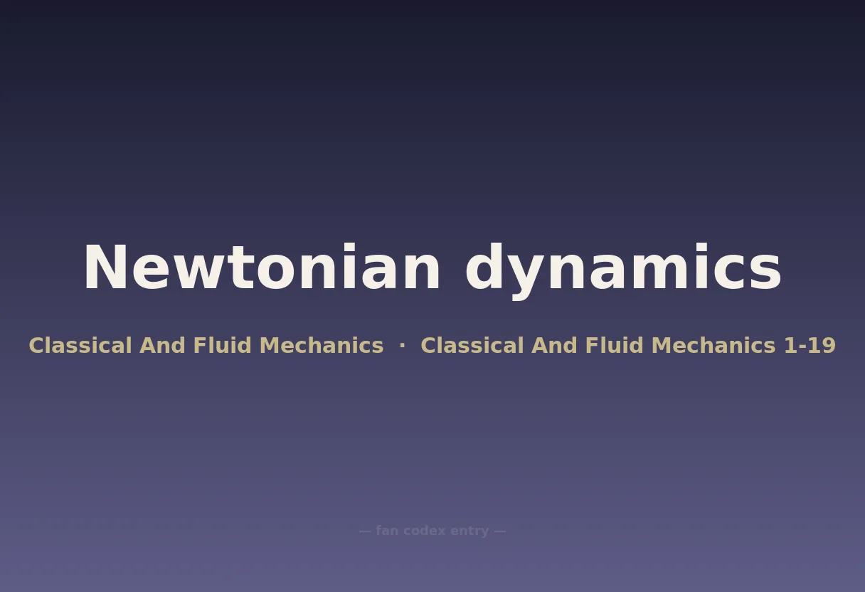 Newtonian dynamics