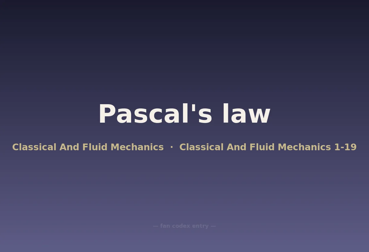Pascal's law