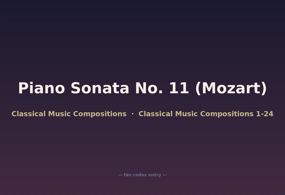 Piano Sonata No. 11 (Mozart)