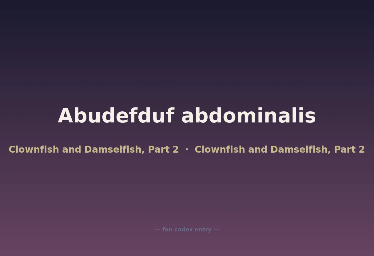 Abudefduf abdominalis