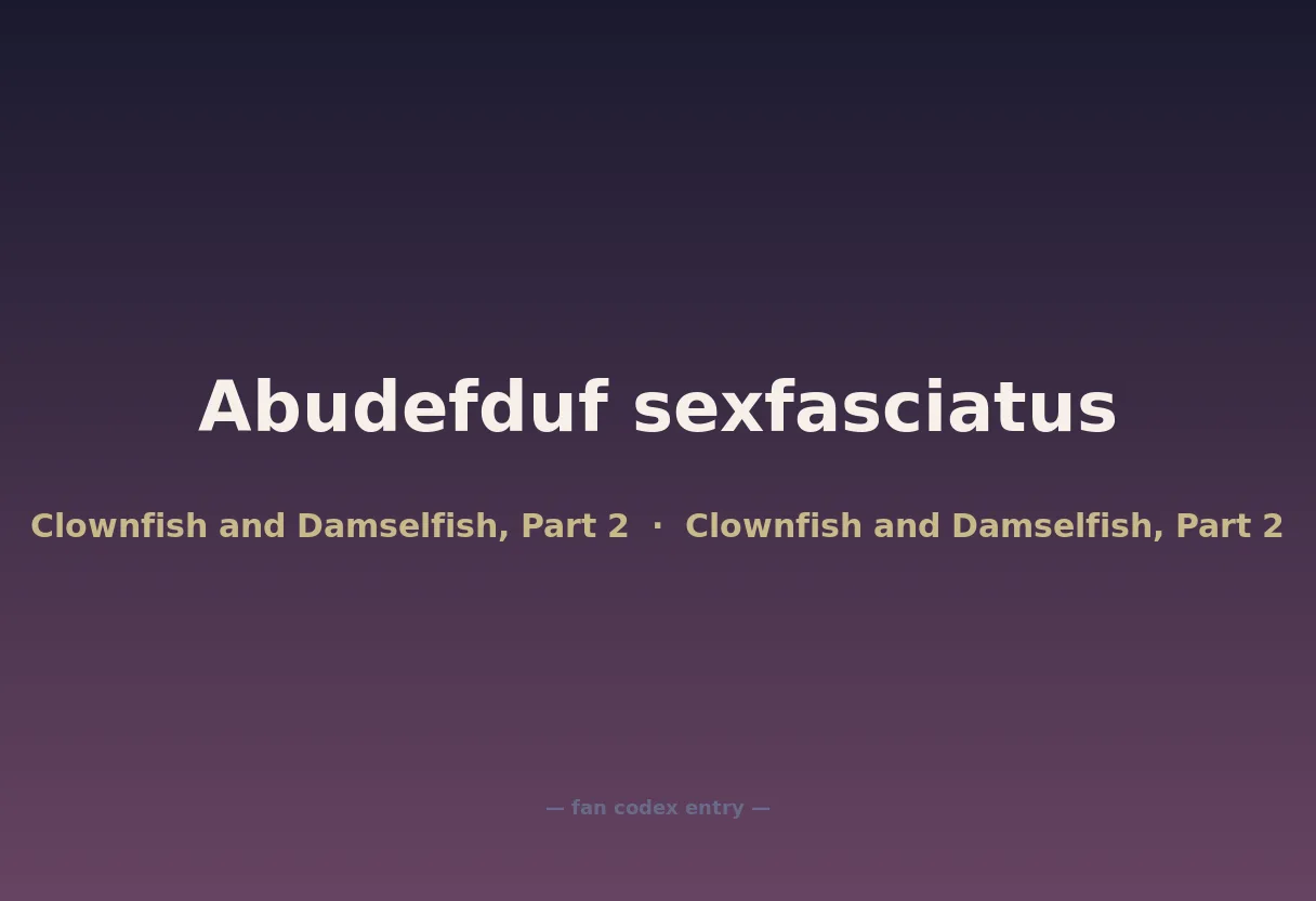 Abudefduf sexfasciatus
