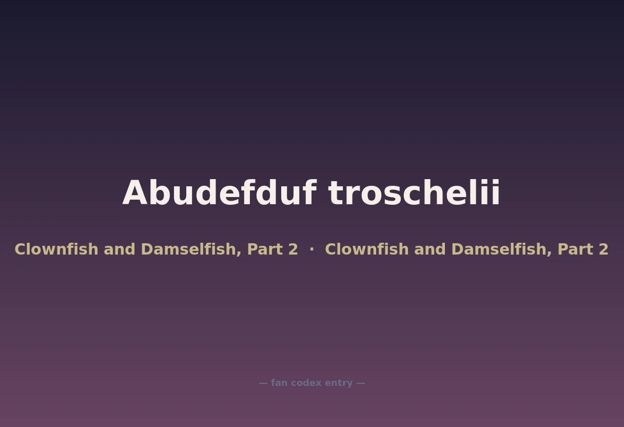 Abudefduf troschelii
