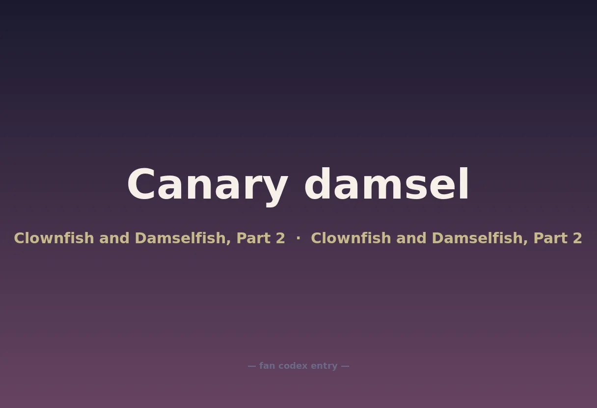 Canary damsel