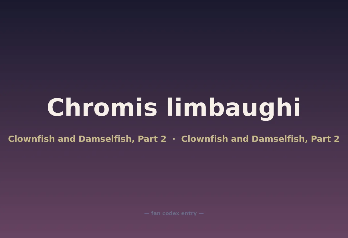 Chromis limbaughi