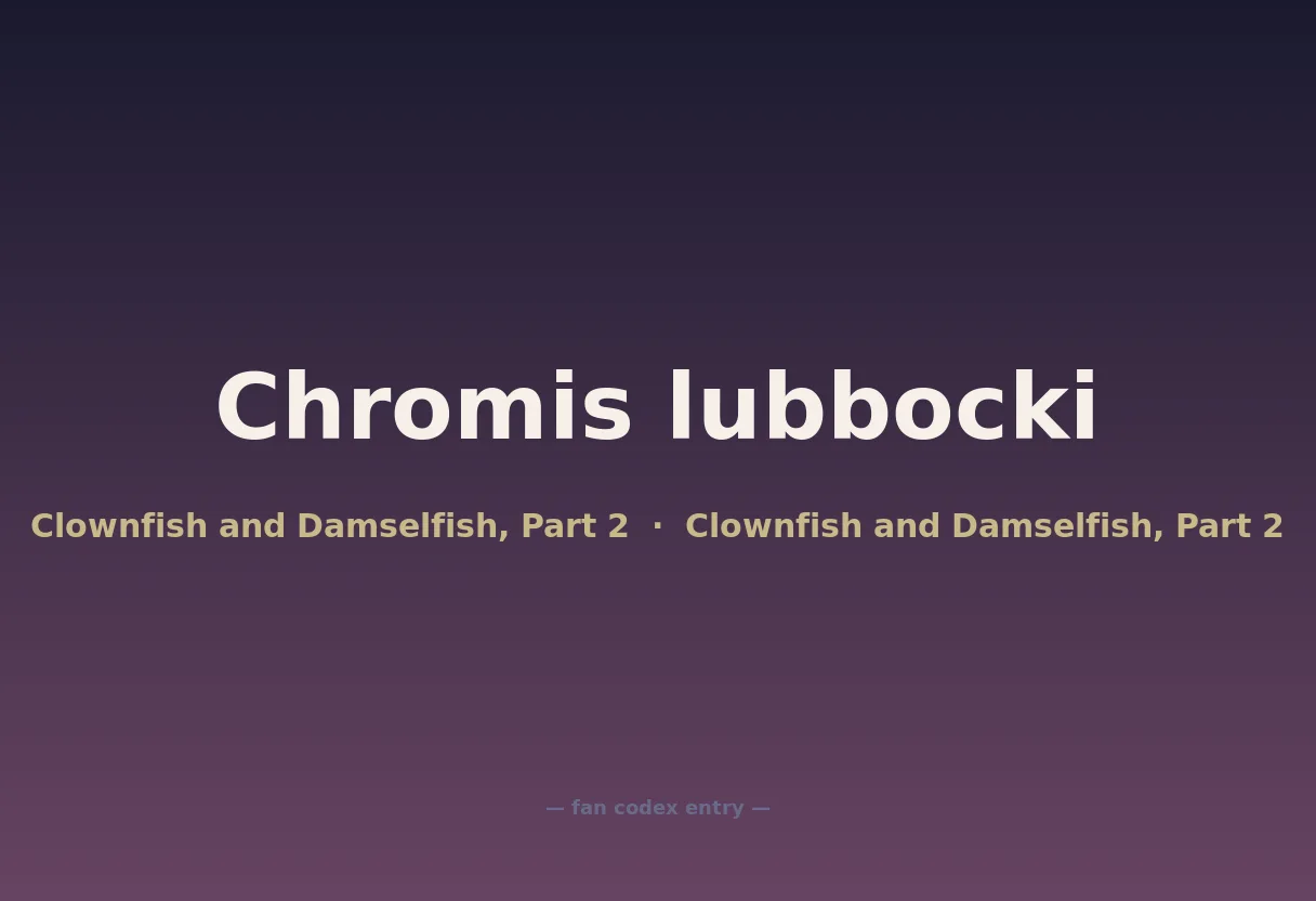Chromis lubbocki