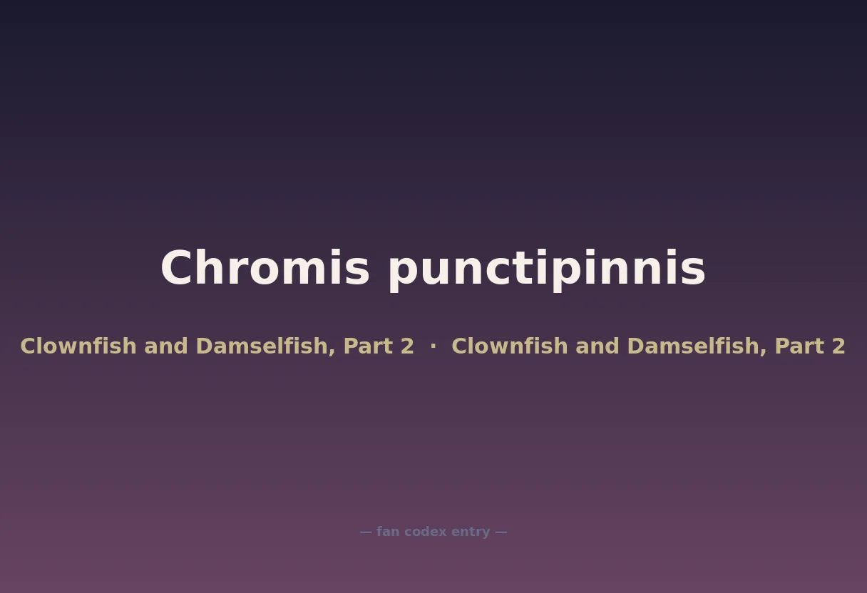 Chromis punctipinnis