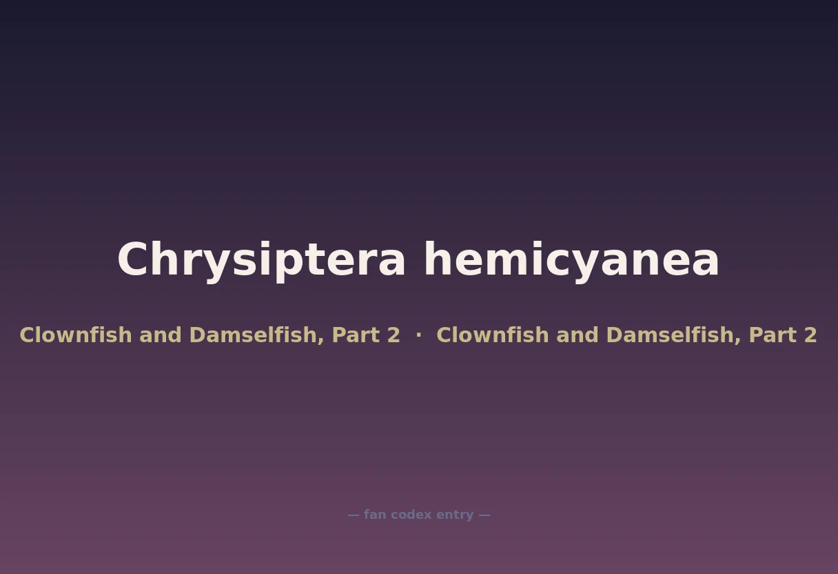 Chrysiptera hemicyanea