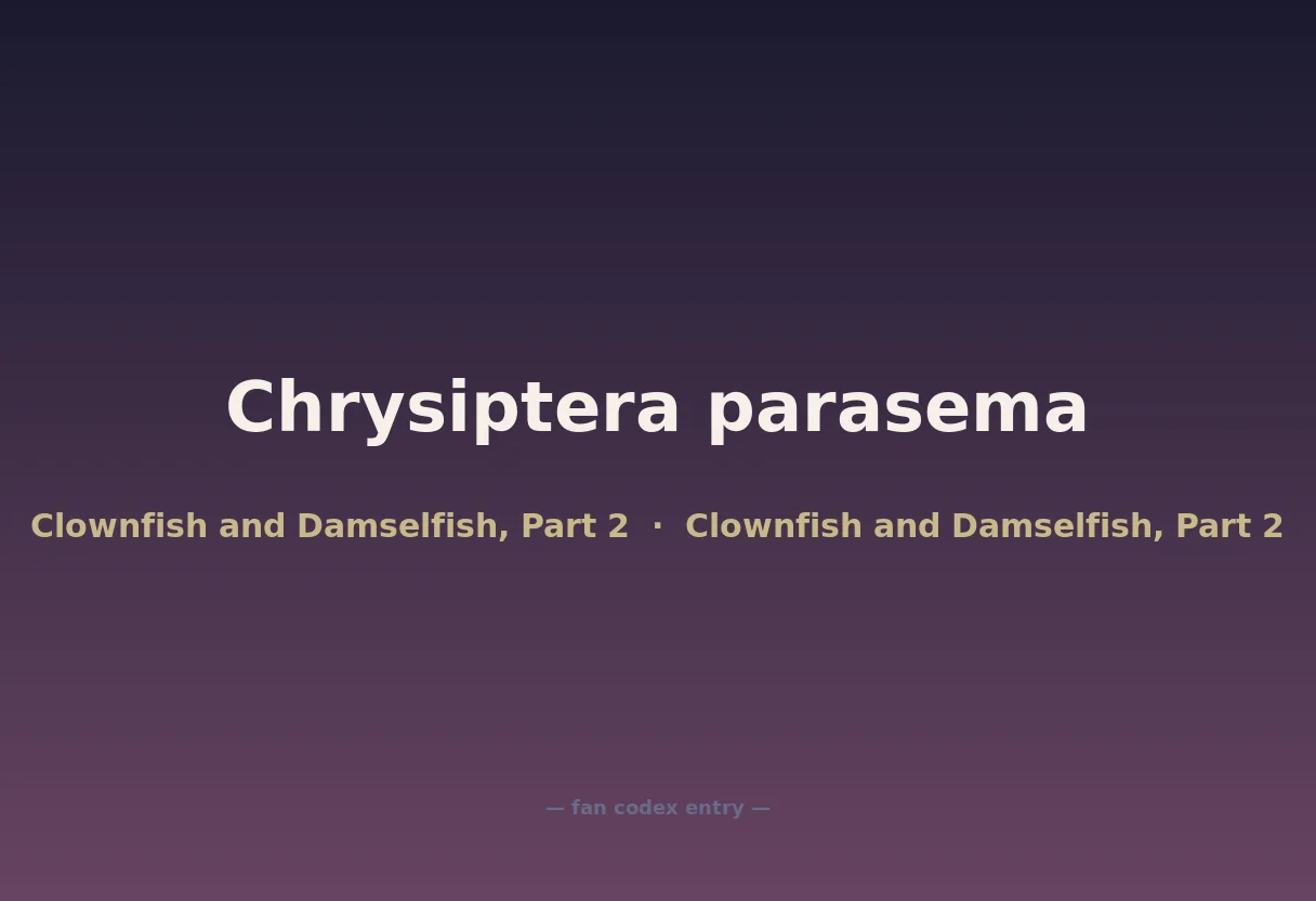Chrysiptera parasema