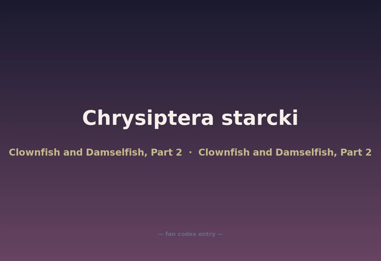 Chrysiptera starcki