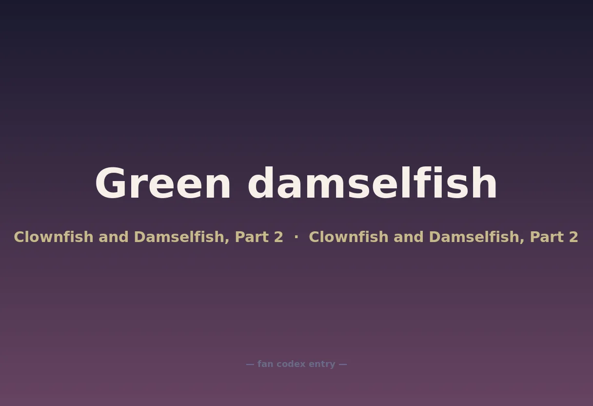 Green damselfish