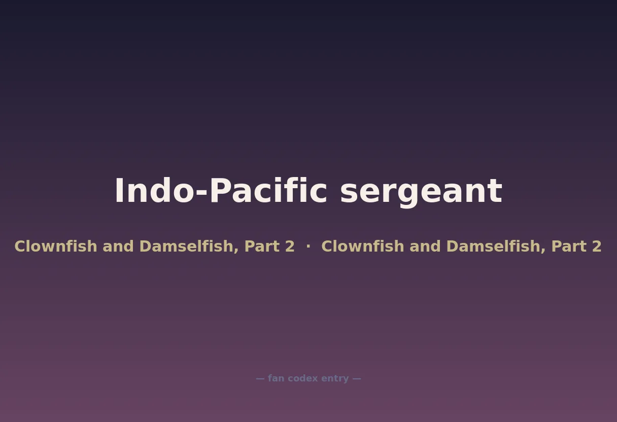 Indo-Pacific sergeant