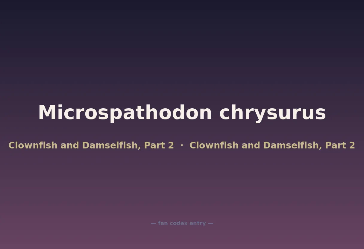 Microspathodon chrysurus
