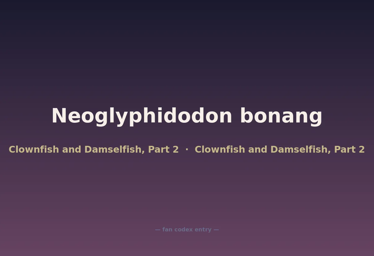 Neoglyphidodon bonang