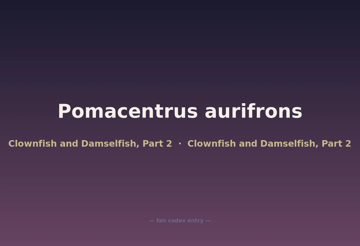 Pomacentrus aurifrons