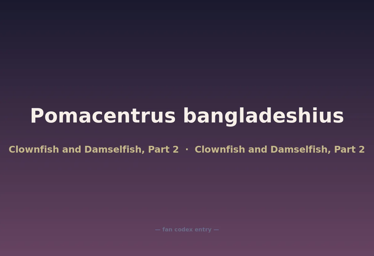 Pomacentrus bangladeshius